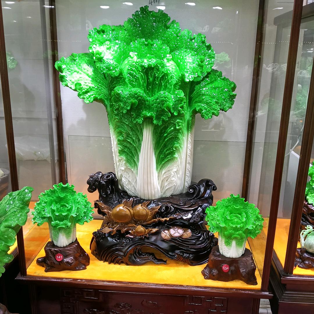 岫岩玉摆件工厂白菜园