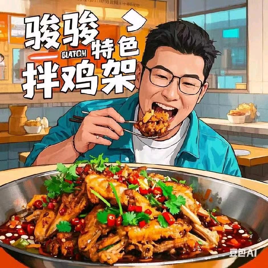 特色鸡架拌面