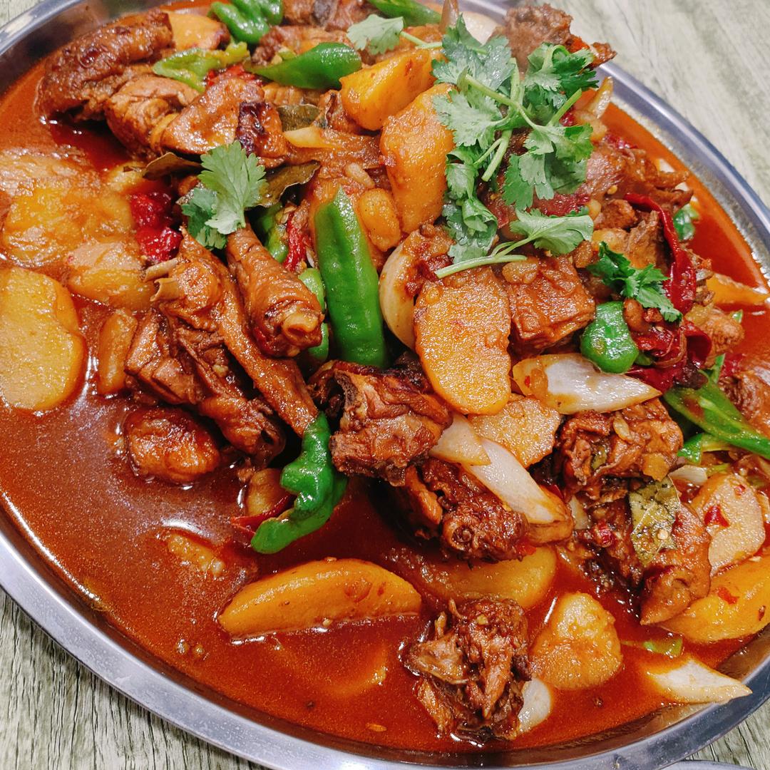 大学城现炒大盘鸡盖饭