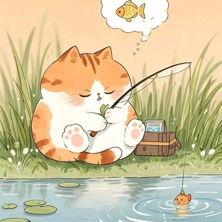 叼着鱼的猫😺