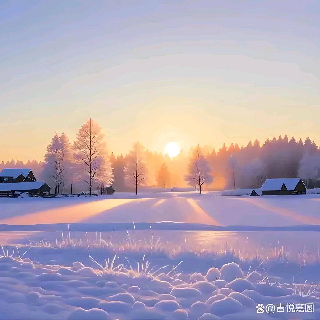 雪漫晨曦