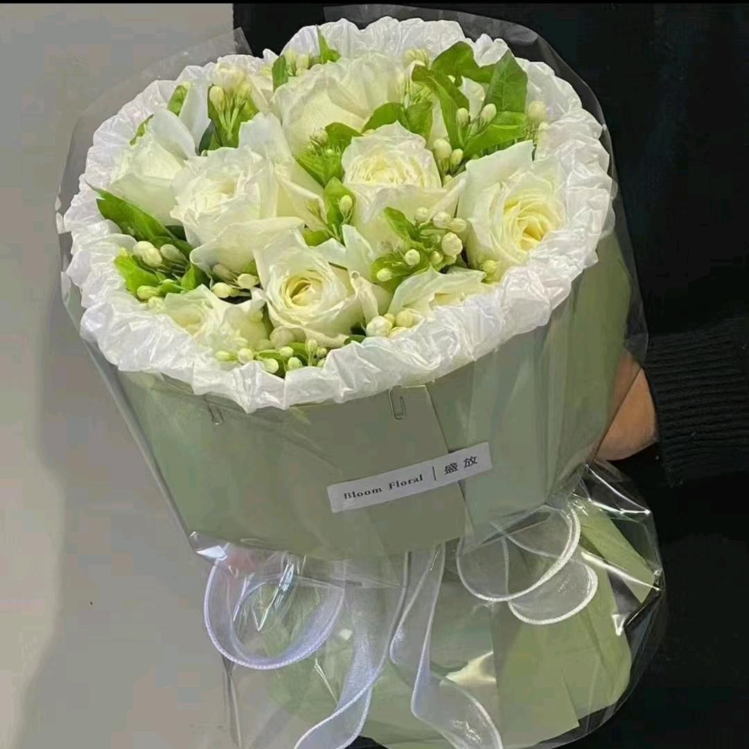 月光落在左手上