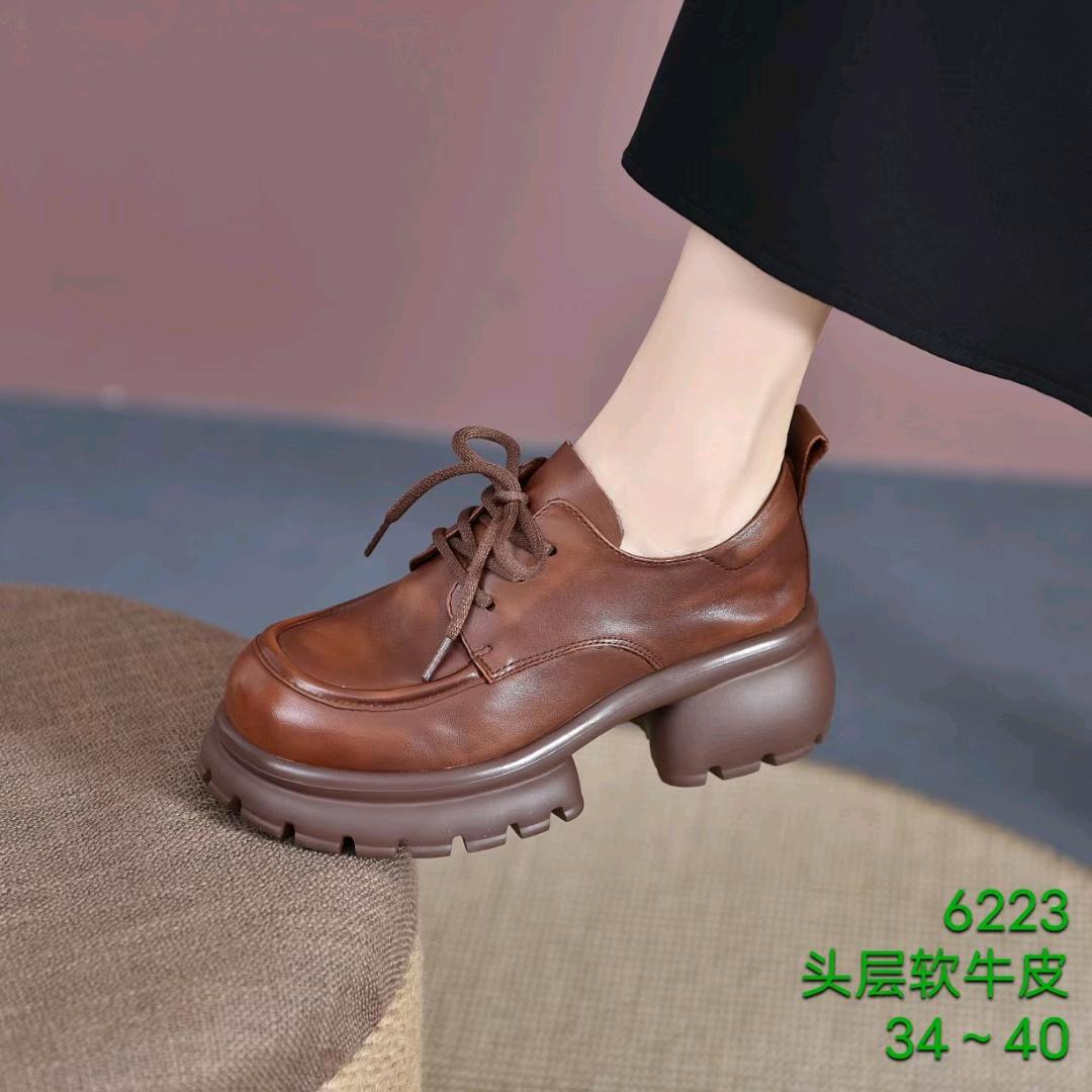 子微手工复古妈妈鞋