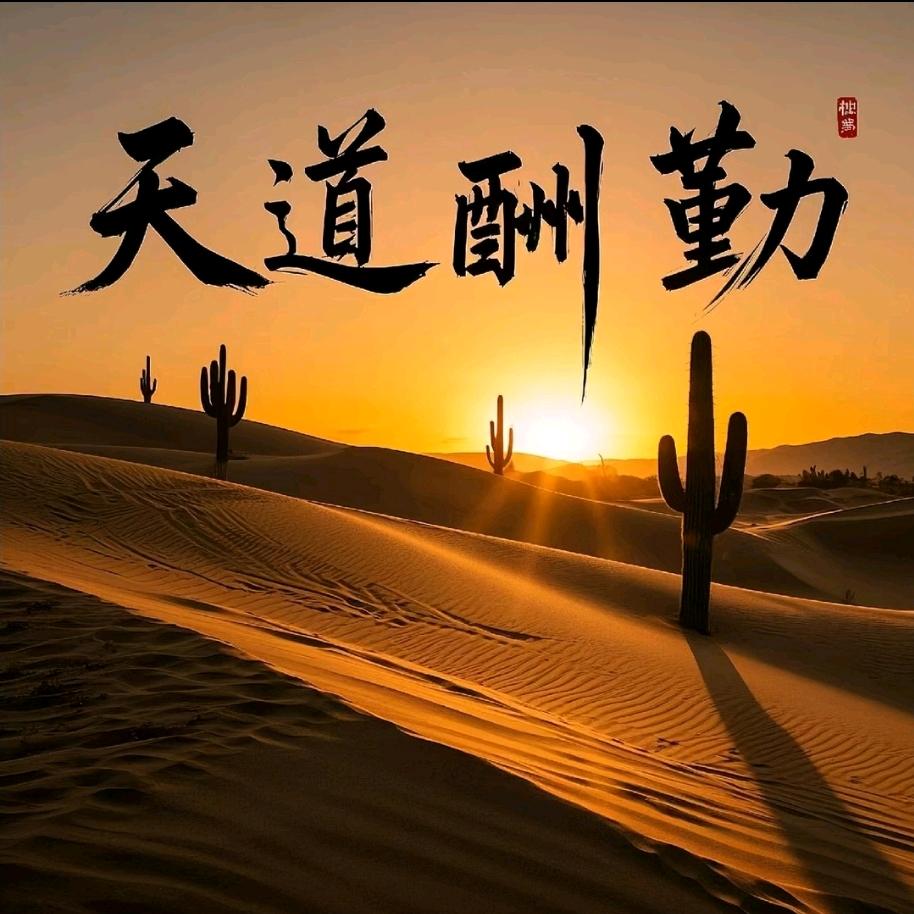 天道酬勤。