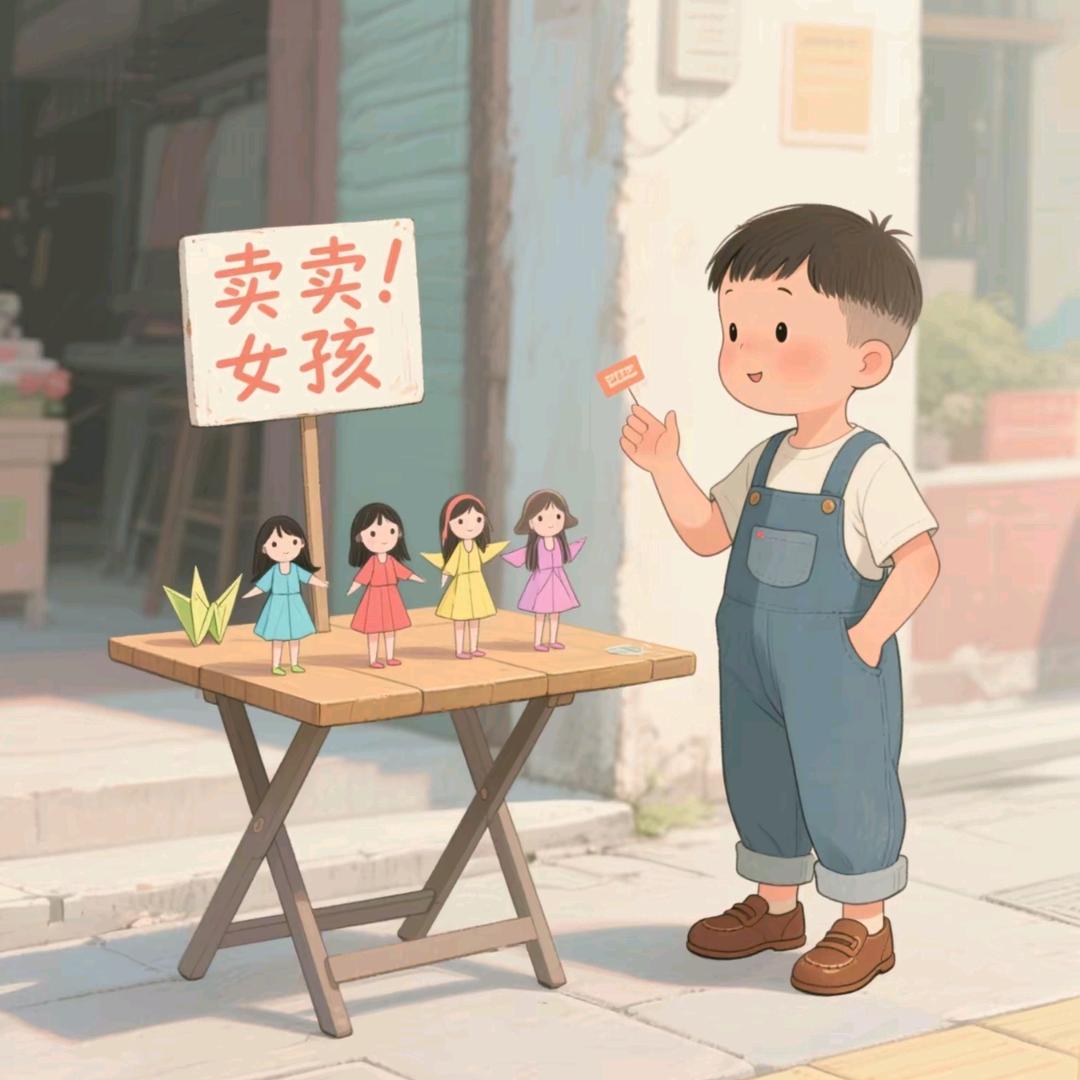 一个卖女孩的小男hái😎