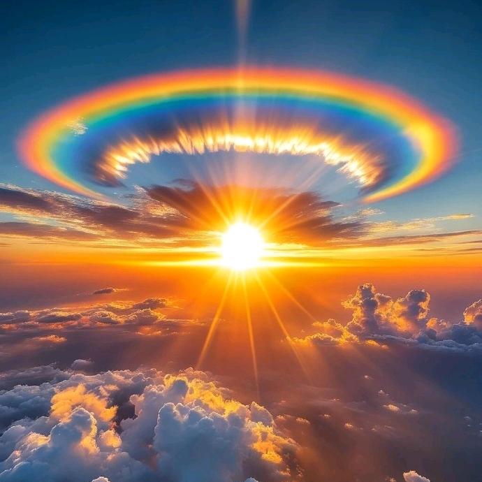 彩虹出现风雨后