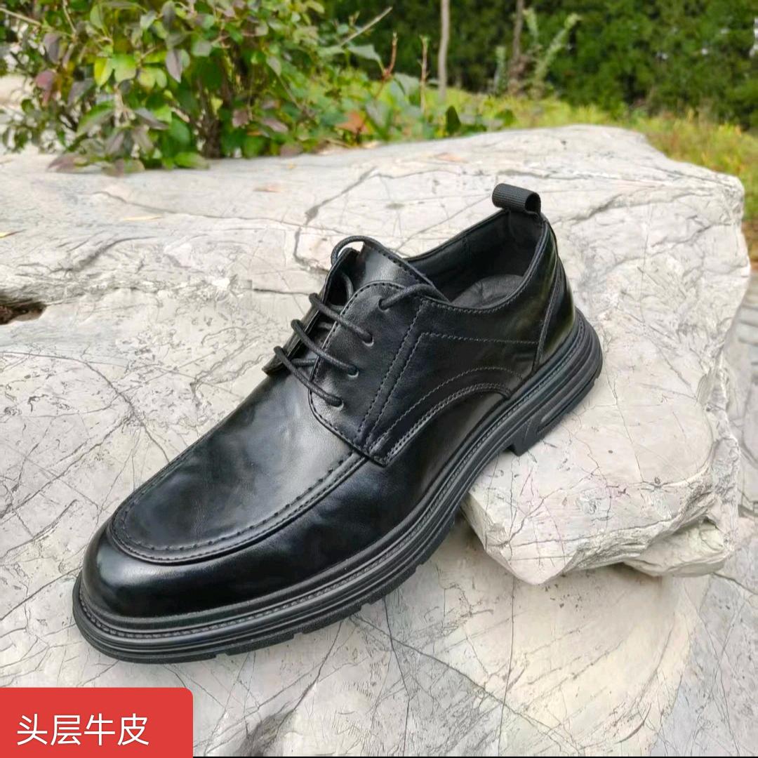 男鞋工厂头层牛皮手工鞋