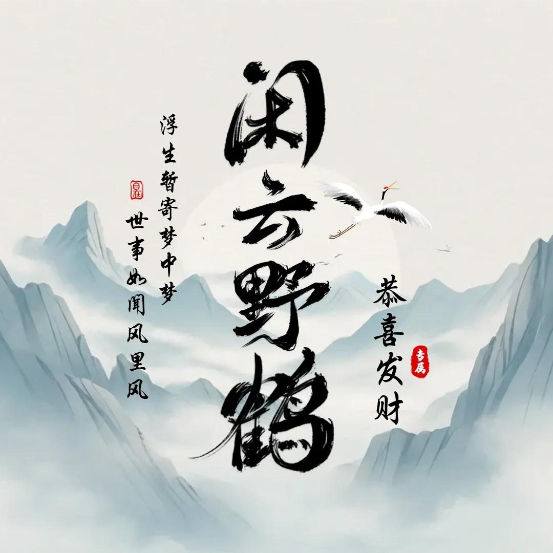 🍶ζ᭄闲云ꖞ野鹤࿐