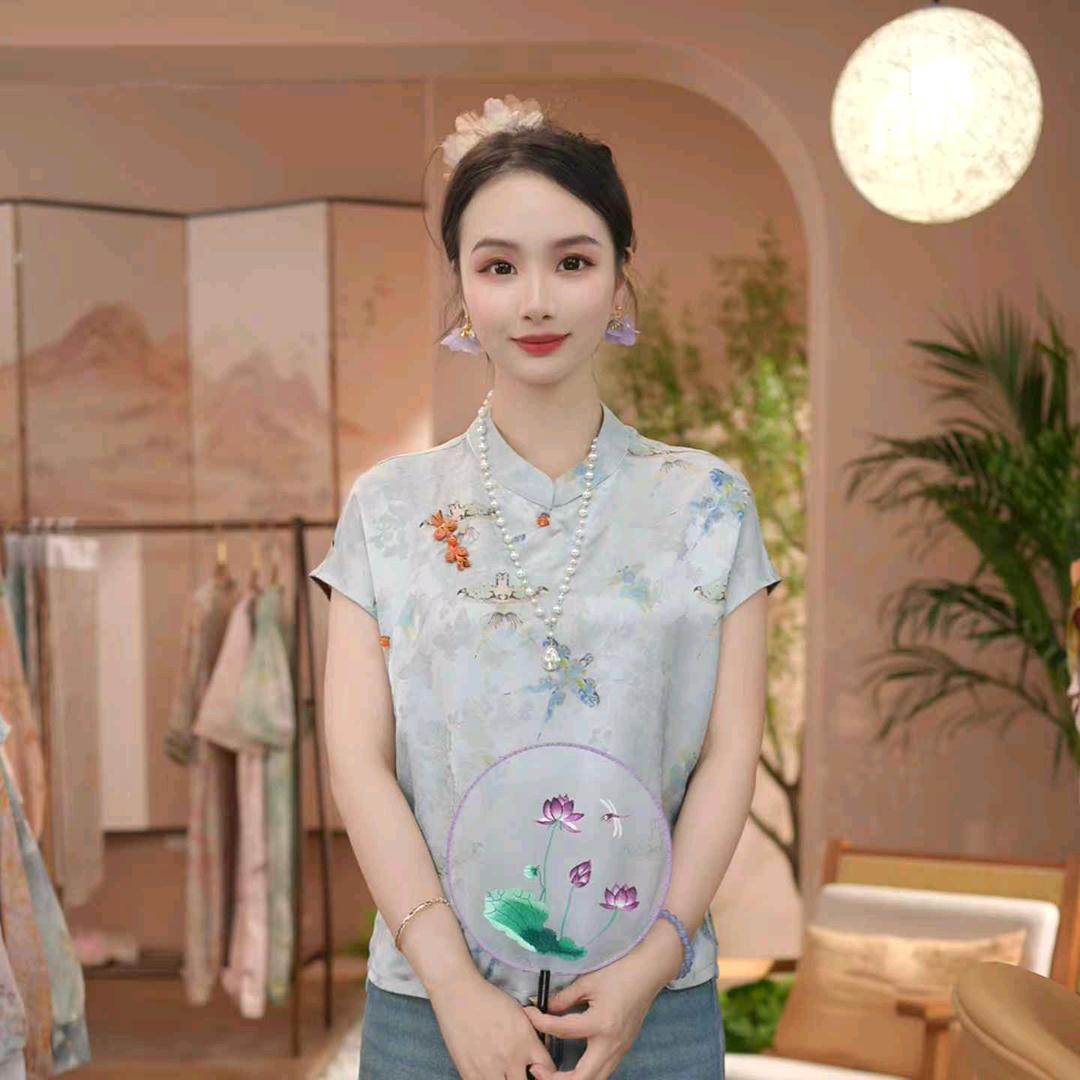 贵妇人莫奈新中式高定女装