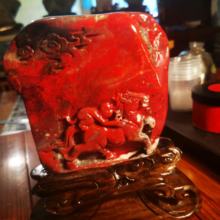 润心鸡血石