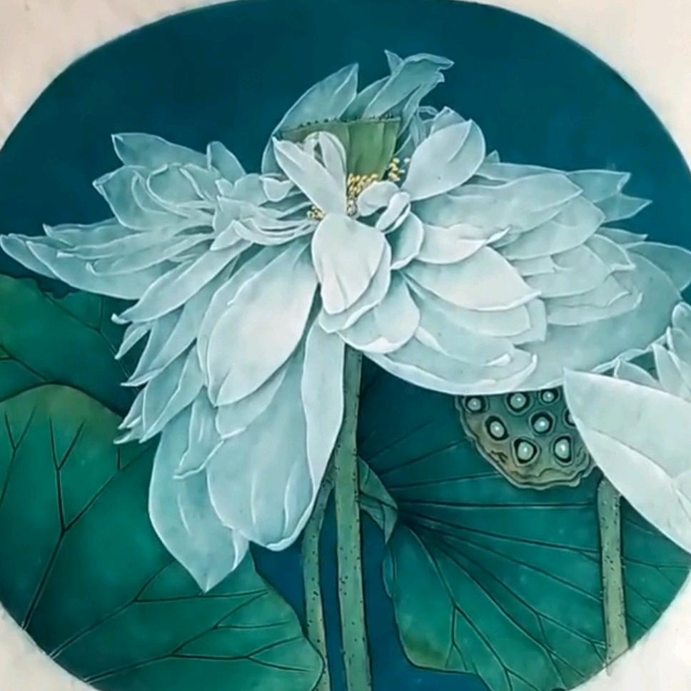 听荷工笔画