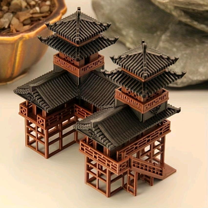 云影阁微景观古建筑摆件