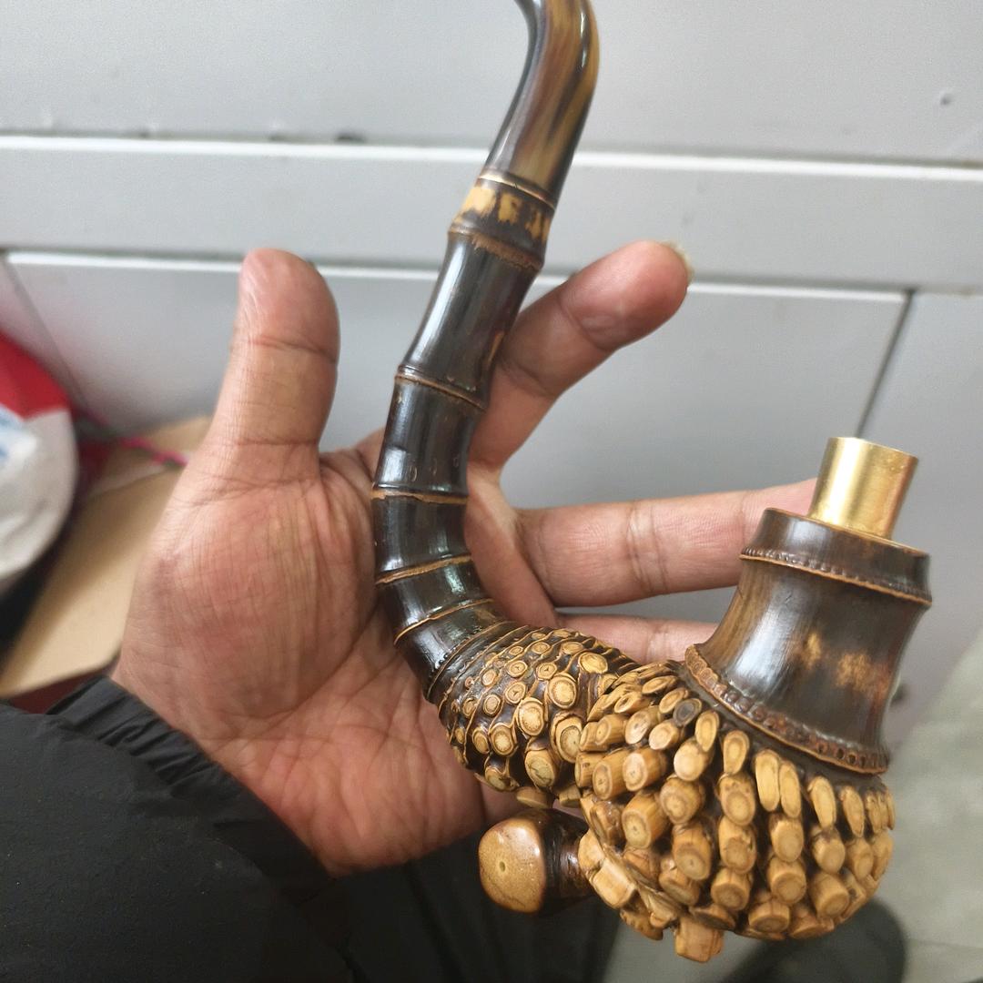 烟斗原生材料黑金竹