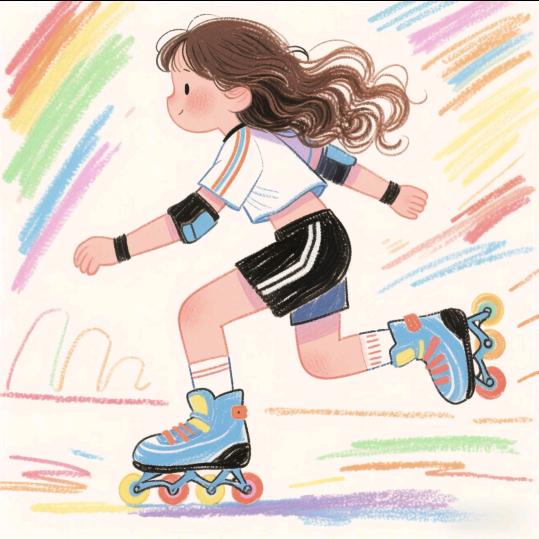 锦童轮滑霞霞教练