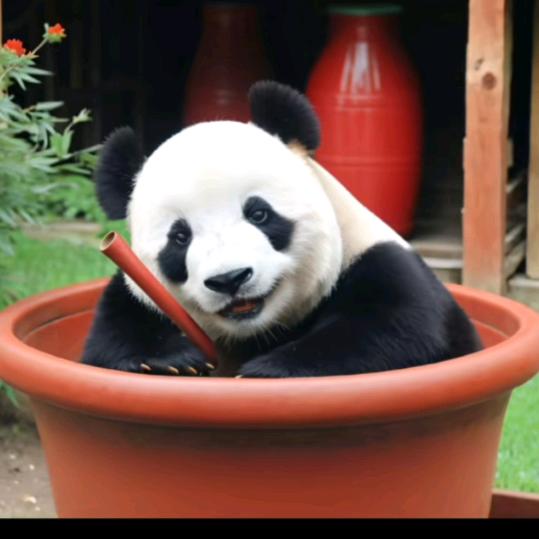 CC说大熊猫太可爱啦