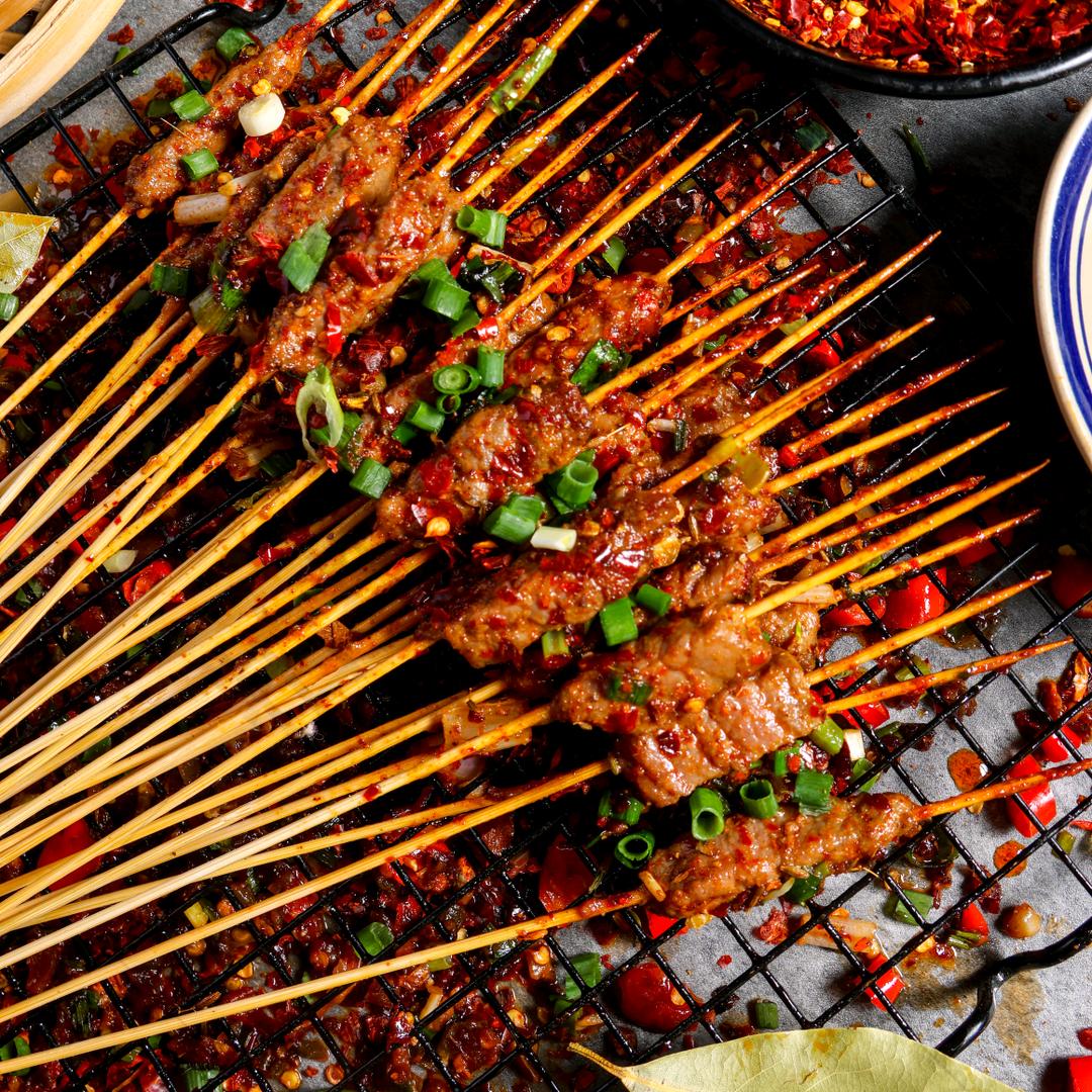 重庆地摊烈火牛肉