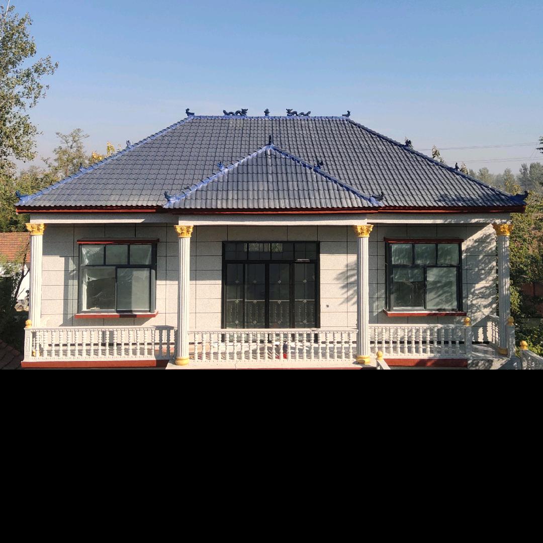 浩宇钢结构屋面琉璃瓦造型