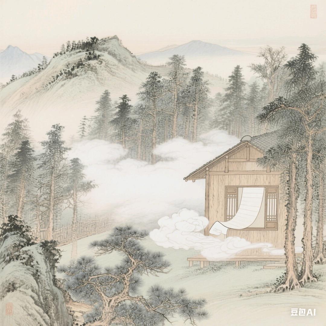松窗半卷云笺