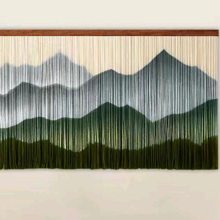 手工染色编织挂毯