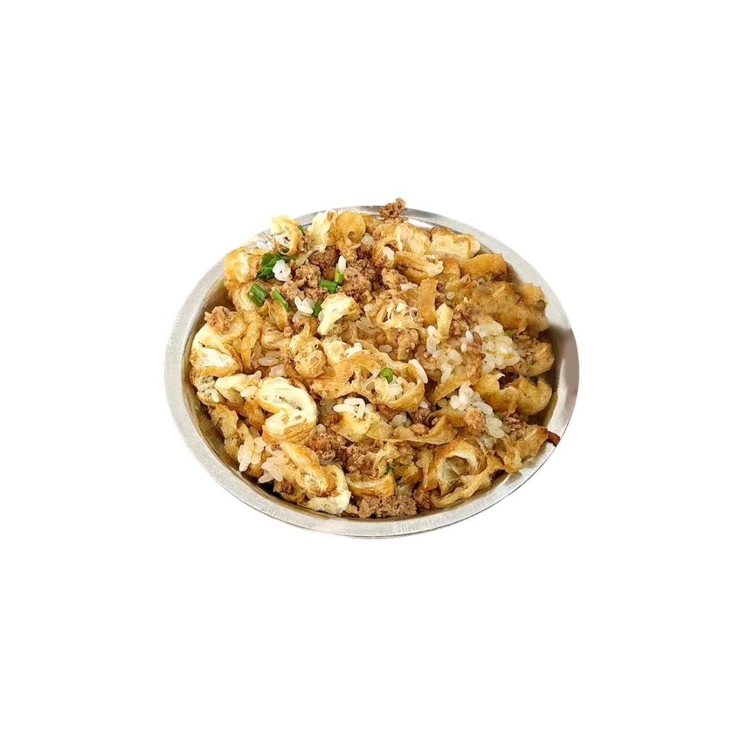 油条香菇肉沫糯米饭撒葱花