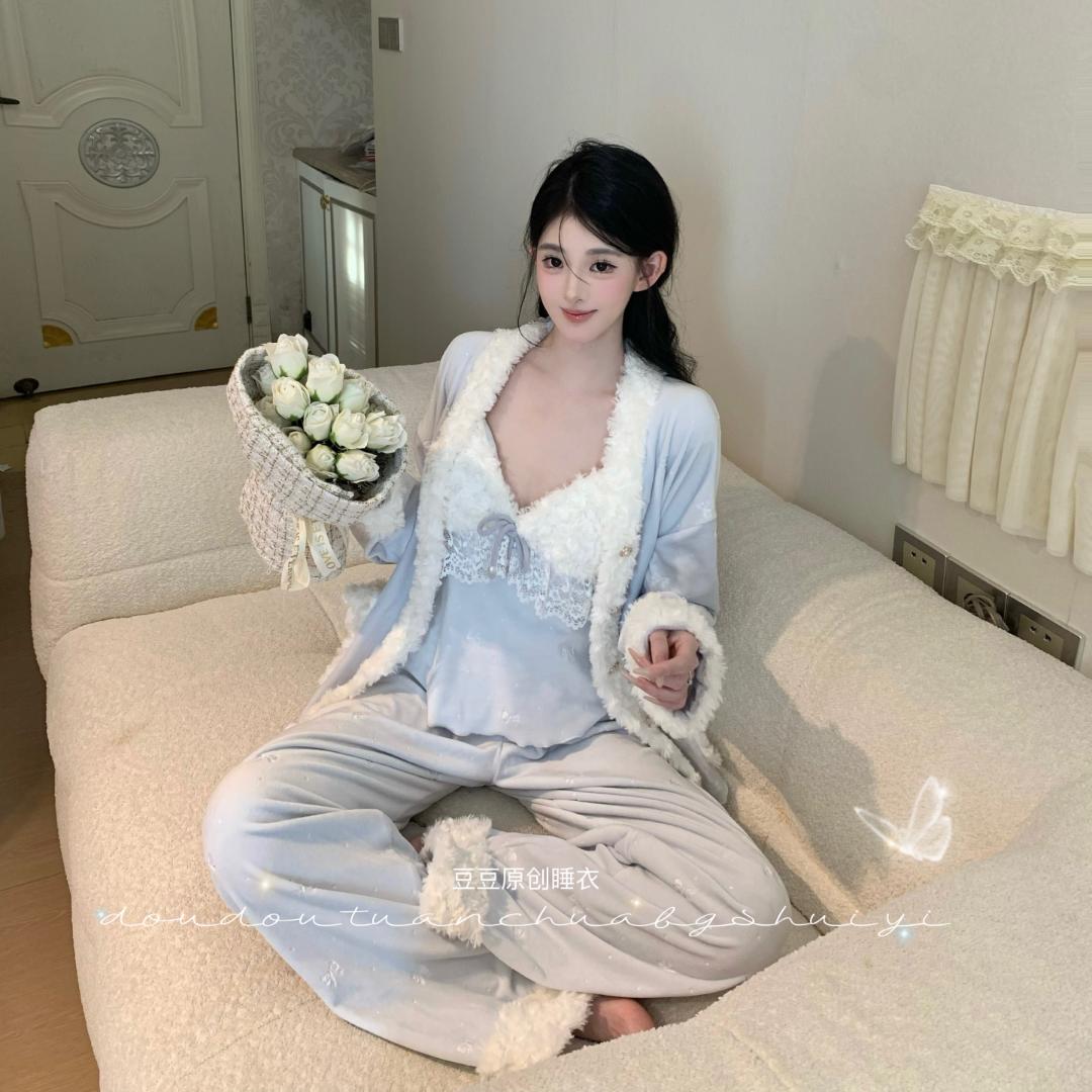 懒懒睡衣-豆豆家原创