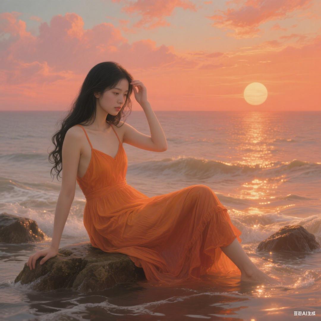 橘色海