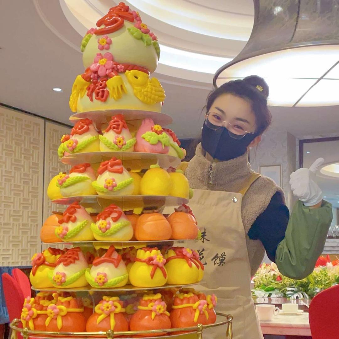 姐妹花果蔬花馍
