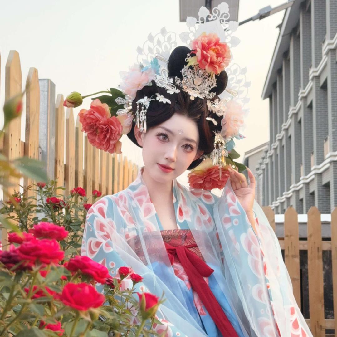 河头老街海棠花汉服馆