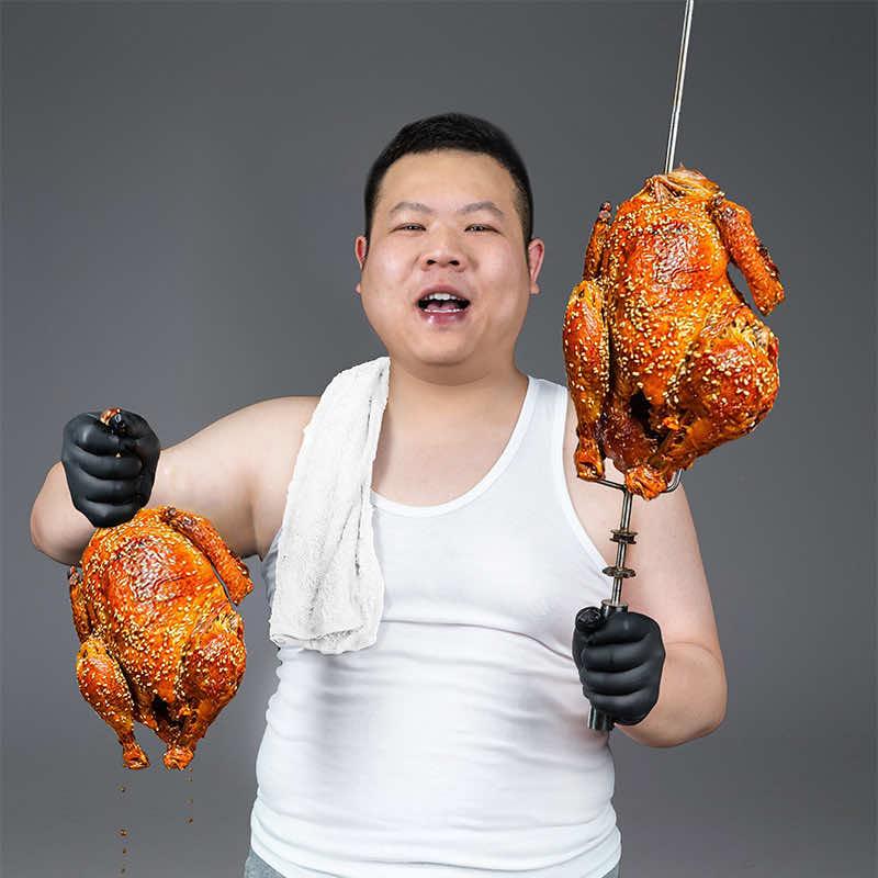 老张爆汁烤鸡.奇胖