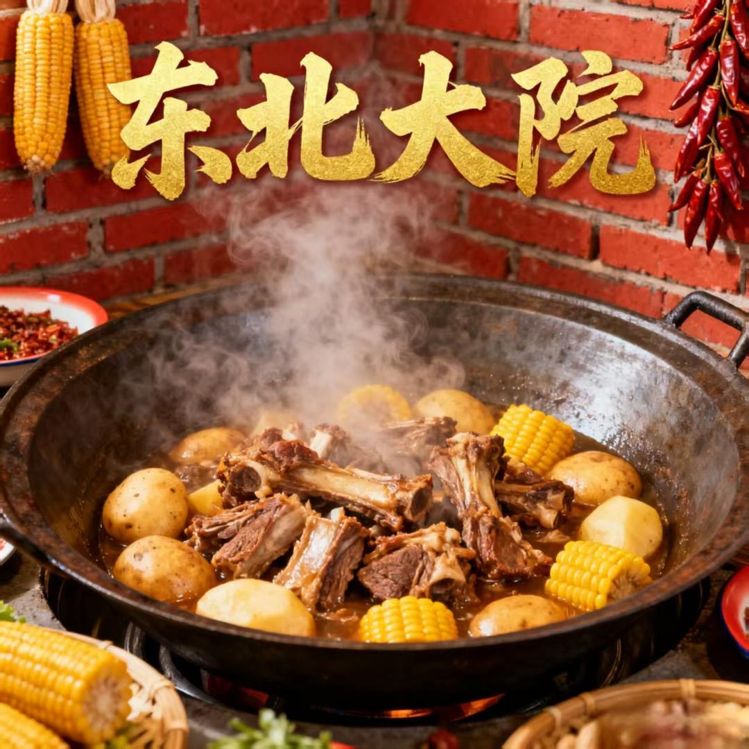 东北大院•农家铁锅炖