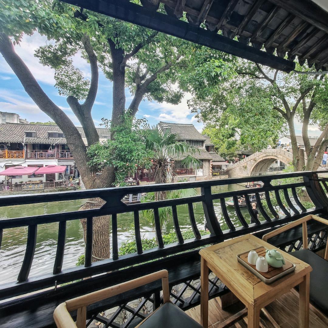 西塘景区内烟雨长廊临河客栈
