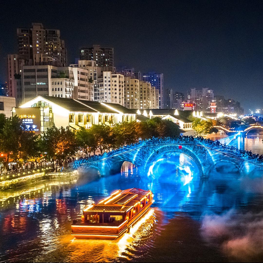 塘河夜画游船码头门店