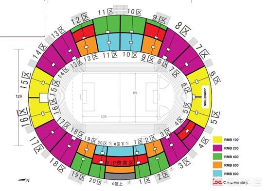 天河体育中心足球场内部的座位表分布，谁有图？是有123456……座位分布的那种，不是区的分布？