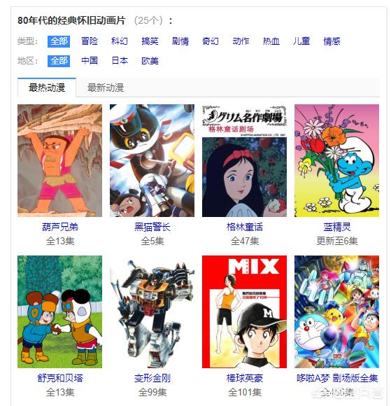 100部经典怀旧动画片（怀旧经典动画电影100部）