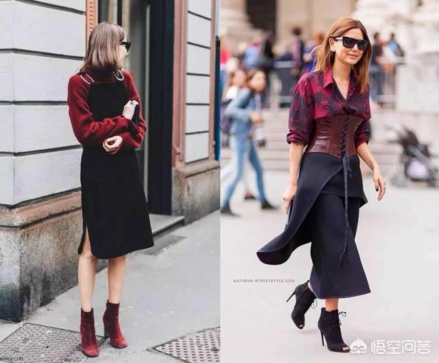 红衣连衣裙如何搭配鞋子