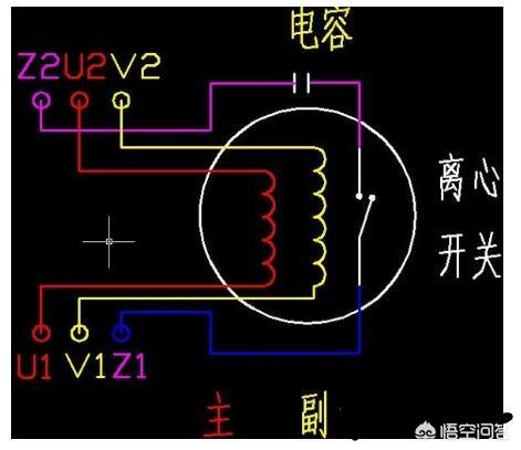 单相电机单电容接法图