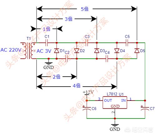 稳压12v电路图