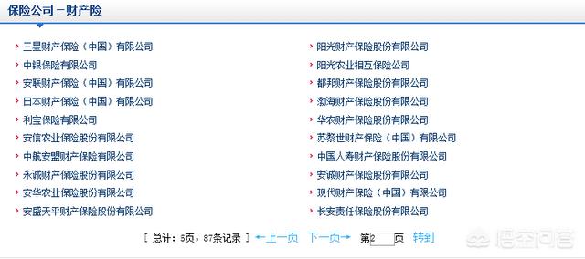 财产保险公司排名所有，财产保险公司排名所有公司名单