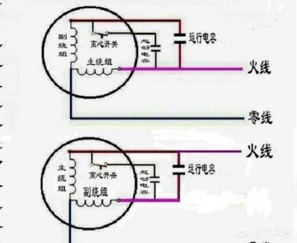 220v水泵电容接线图