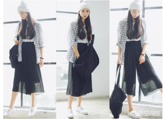 格子衬衫如何搭配下身女(图3)