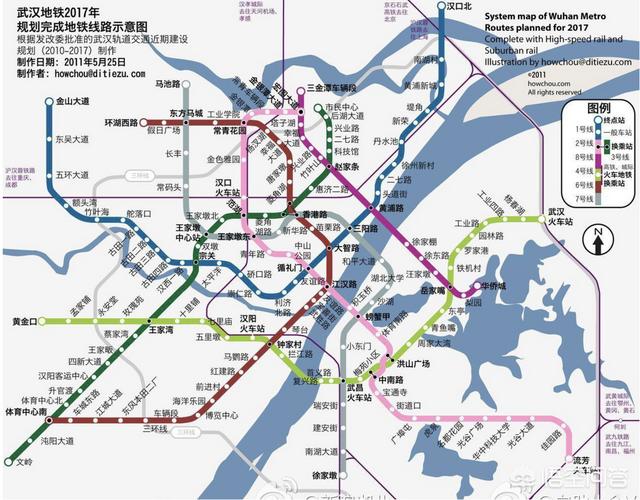 武汉地铁1号线地铁路线，武汉地铁1号线地铁路线图