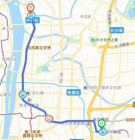 长沙南站到北站地铁路线，长沙南站到北站地铁路线图