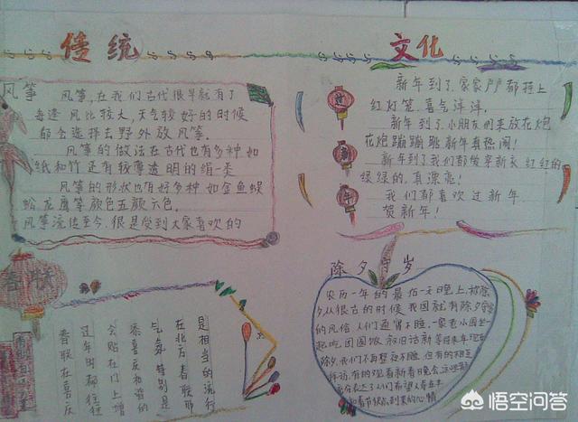春节手抄报简单又漂亮，春节手抄报简单又漂亮图片