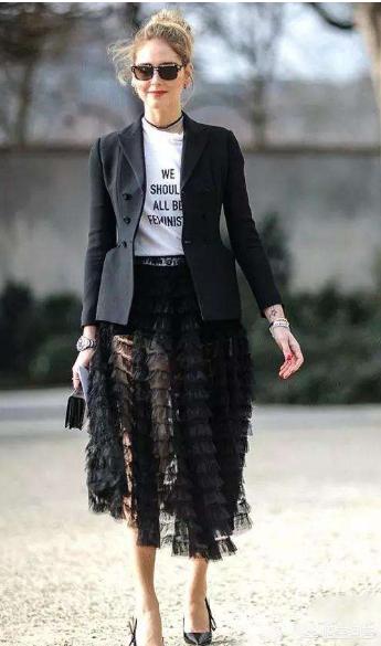 黑色短西装如何搭配外套(图33)