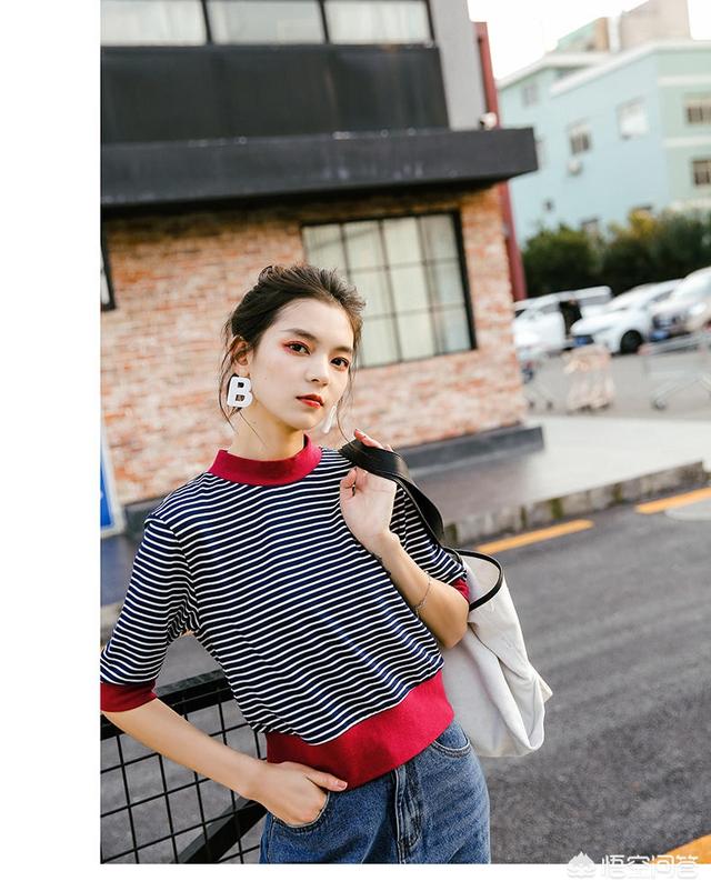 蓝白拼接短袖怎么搭配(图19)