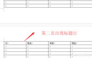 word表格跨页（word中表格跨页？）