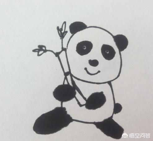 可爱的熊猫怎么画(图6)