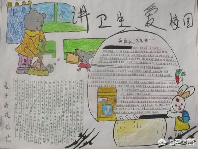 七步洗手法绘画，七步洗手法绘画图片