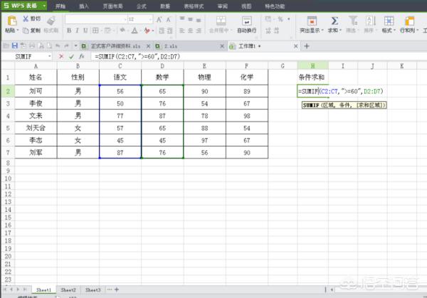 [条件求和公式]EXCEL条件求和公式？