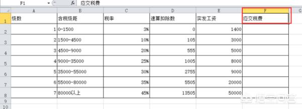 个税计算公式excel表，个税计算公式excel表函数